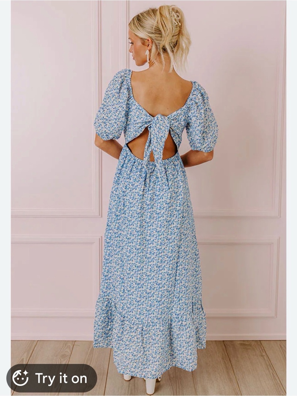 Blue Pepper short sleeve floral print dress